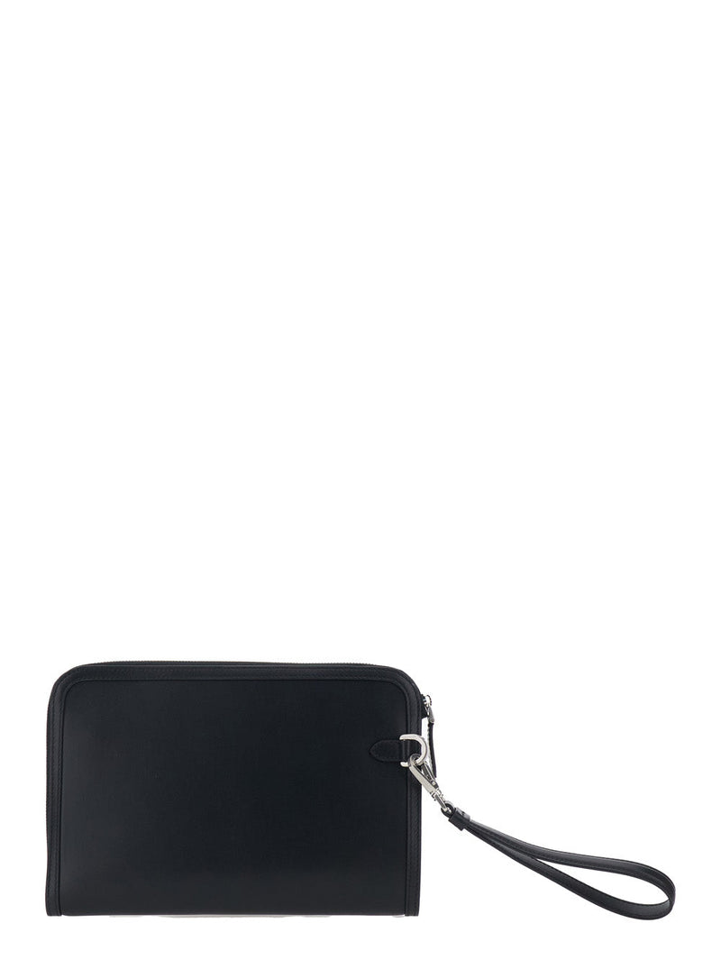 Dolce & Gabbana Perforated Calf Leather Wallet — Black
