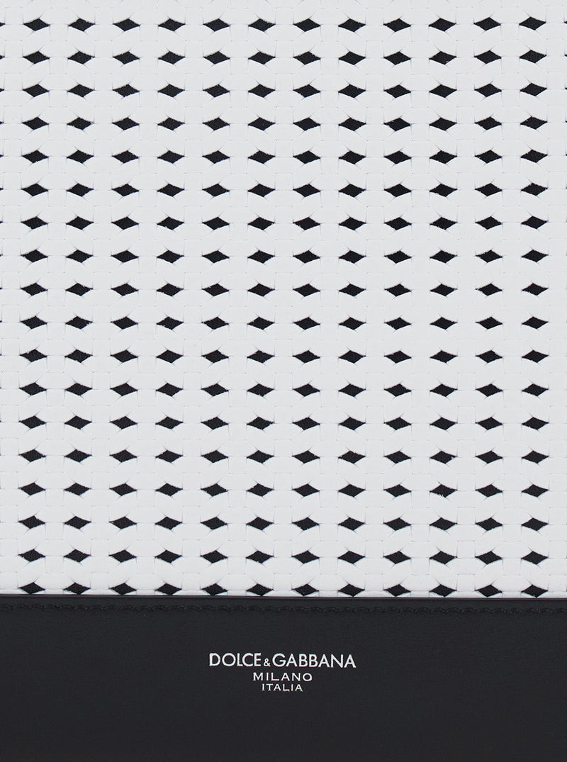 Dolce & Gabbana Perforated Calf Leather Wallet — Black