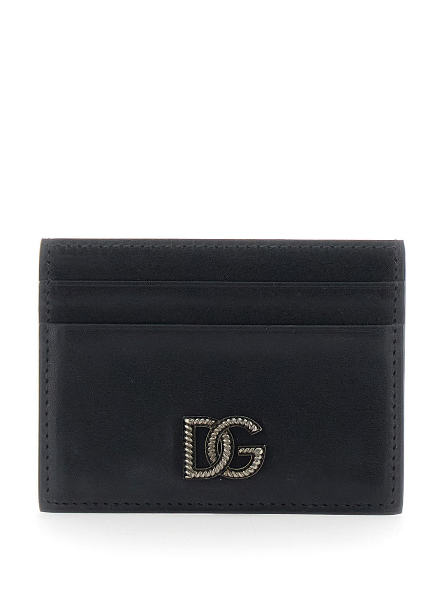 Dolce & Gabbana Leather Card Case — Black Cases