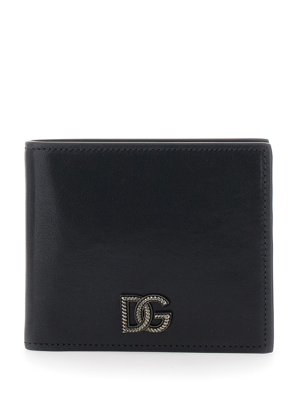 Dolce & Gabbana Bi-Fold Calf Leather Wallet — Black