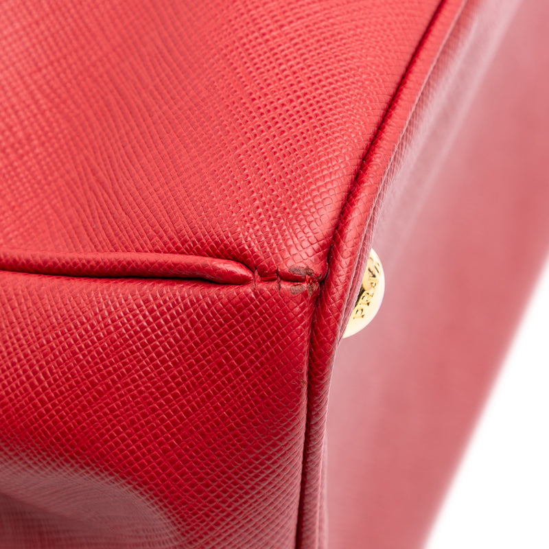 Large Saffiano Lux Galleria Double Zip Satchel - Image 10