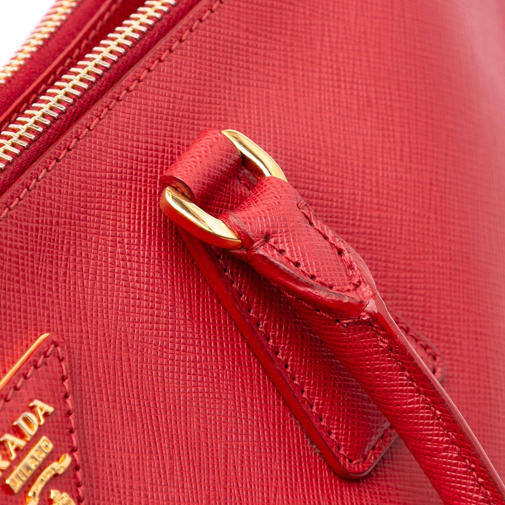Large Saffiano Lux Galleria Double Zip Satchel - Image 9