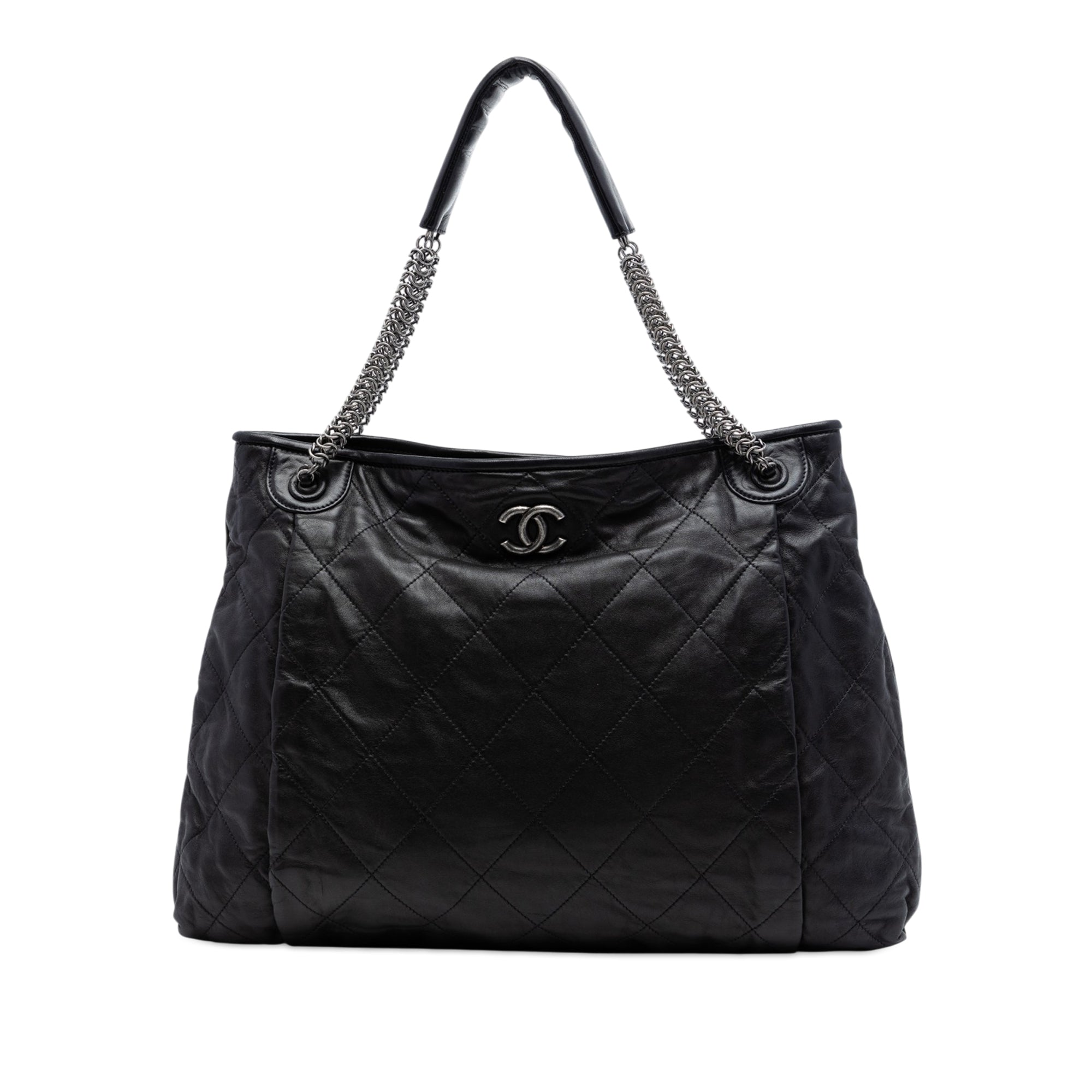 CC Quilted Lambskin Chain Shopping Tote - Image 1