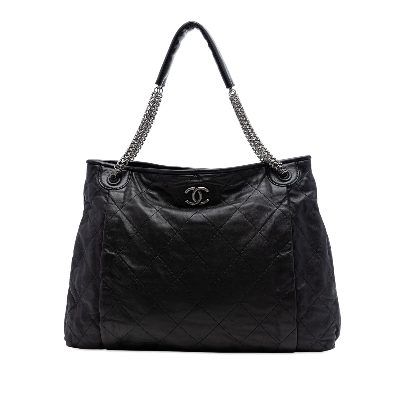 CC Quilted Lambskin Chain Shopping Tote - Image 1