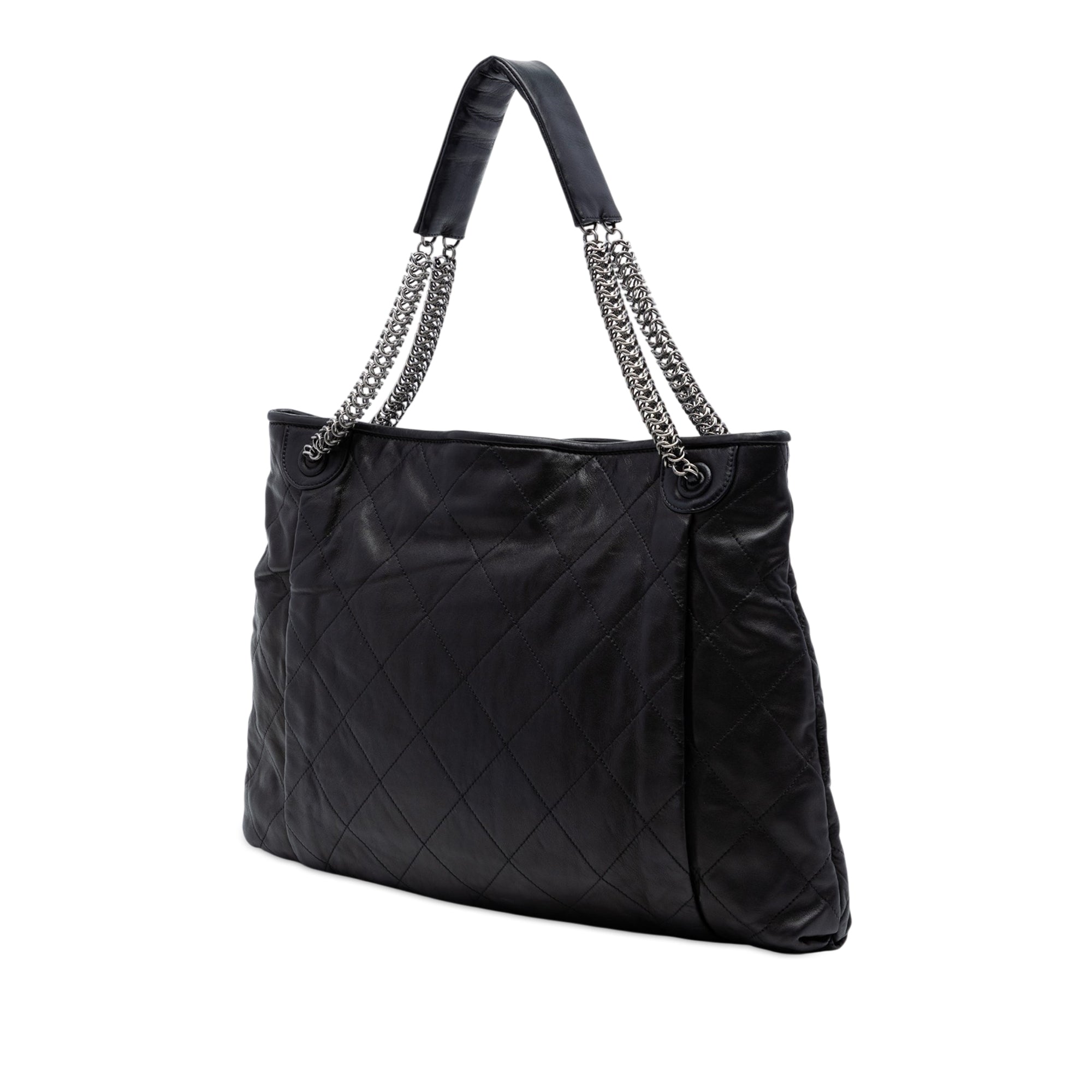 CC Quilted Lambskin Chain Shopping Tote - Image 2