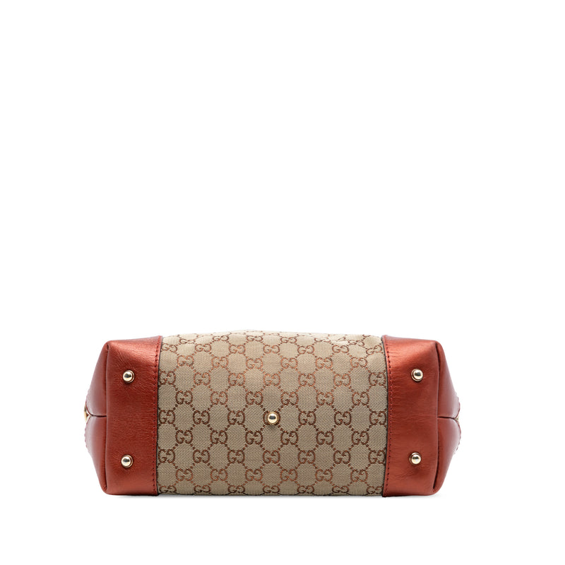 GG Canvas Heart Bit Satchel - Image 3