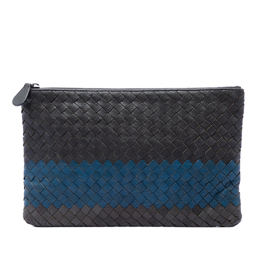 Tricolor Nappa Intrecciato Clutch - Image 1