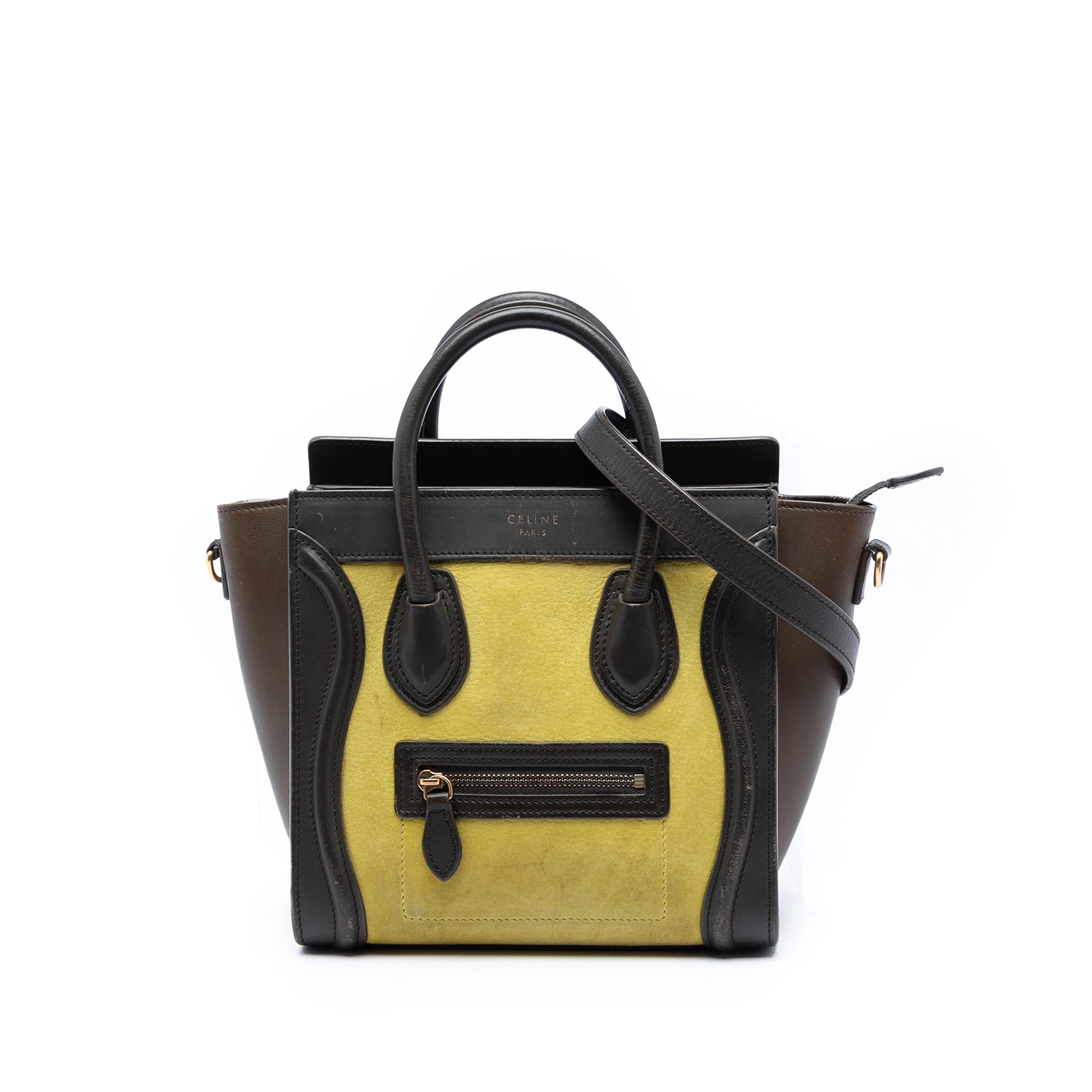 Nano Tricolor Leather Luggage Tote - Image 1