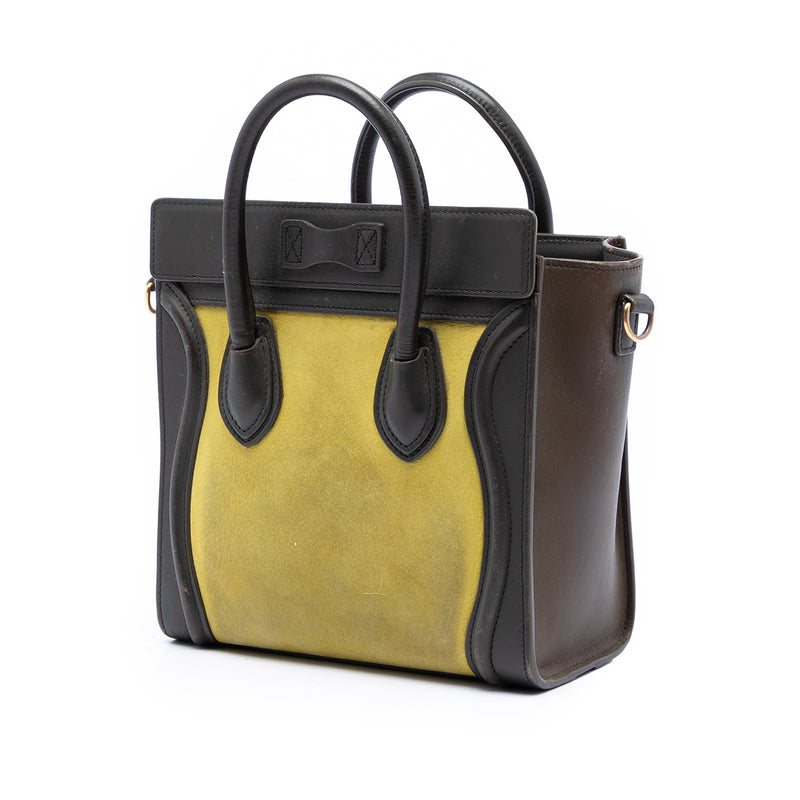 Nano Tricolor Leather Luggage Tote - Image 2