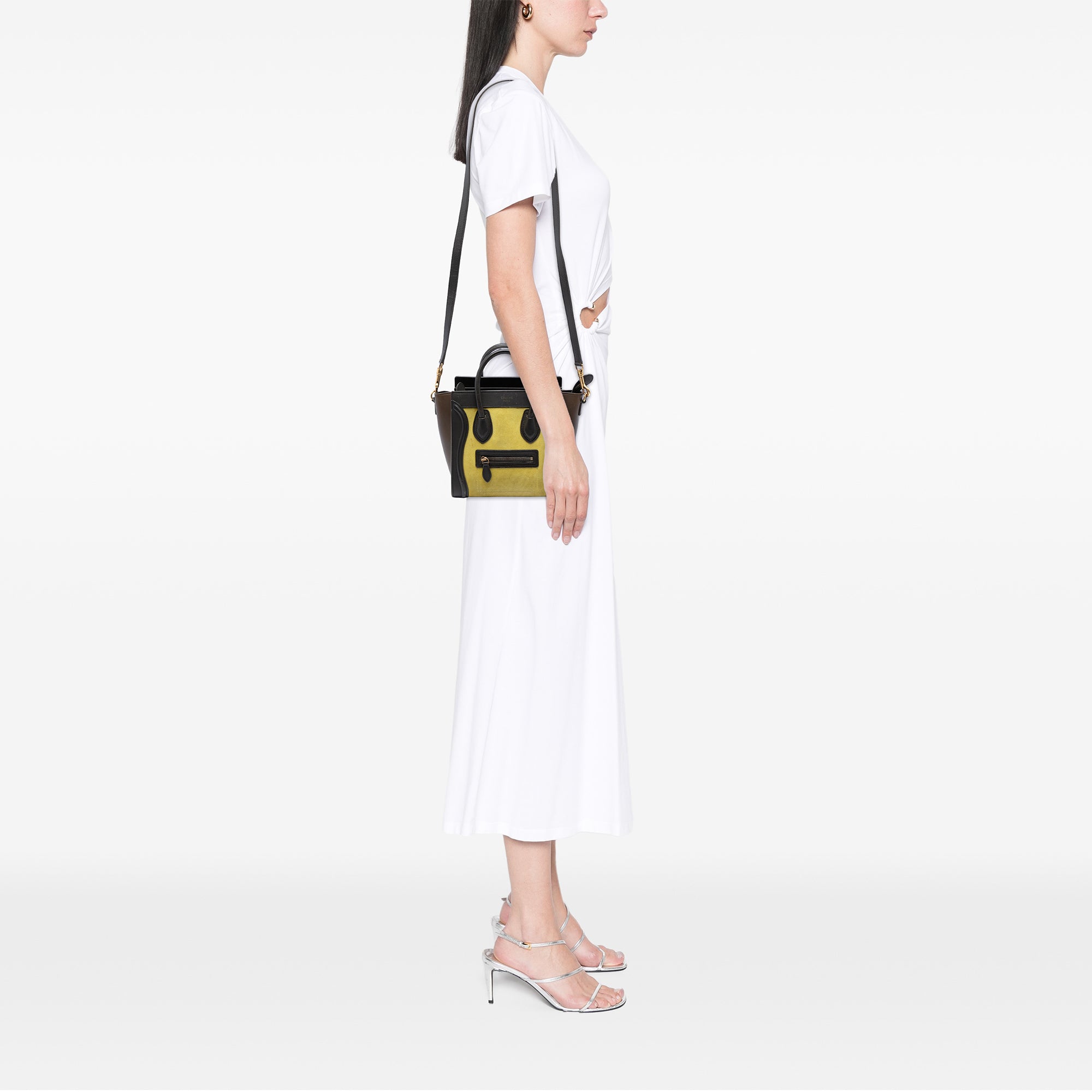 Nano Tricolor Leather Luggage Tote - Image 5