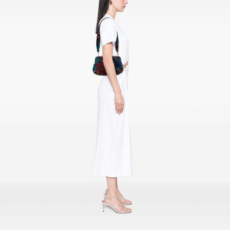 Printed Velvet Frame Shoulder Bag - Image 5