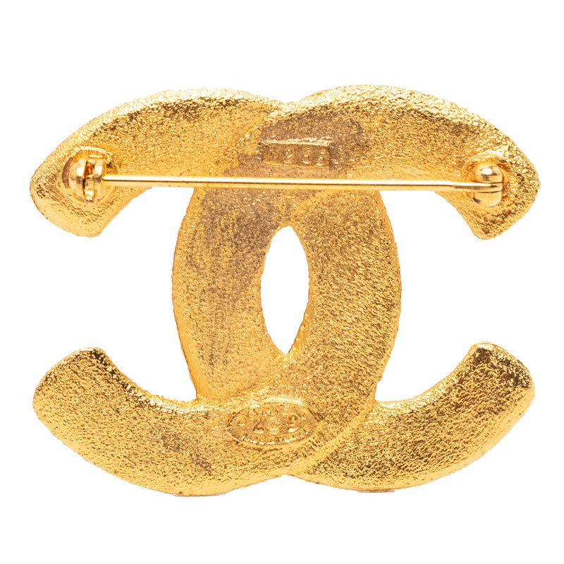 Gold Plated CC Brooch - Image 2