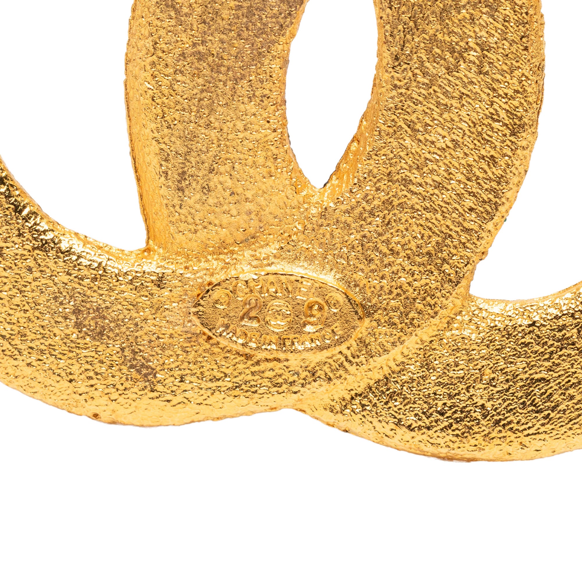 Gold Plated CC Brooch - Image 3