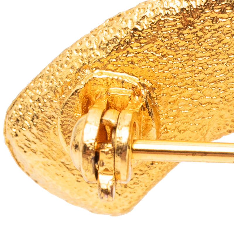Gold Plated CC Brooch - Image 6