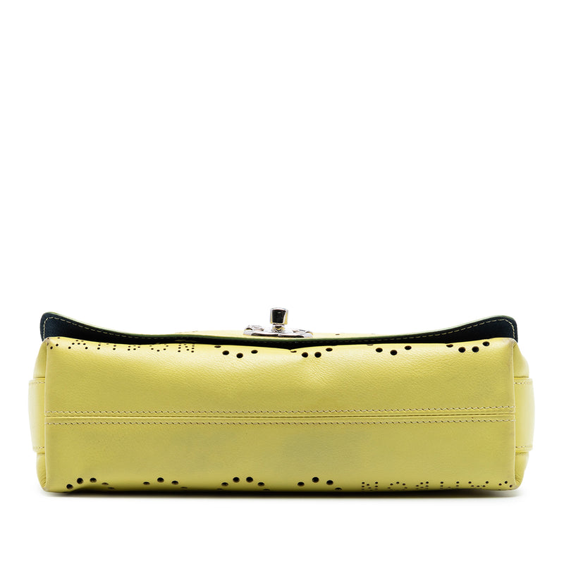 Perforated Calfskin Logo Eyelet Flap - Image 3