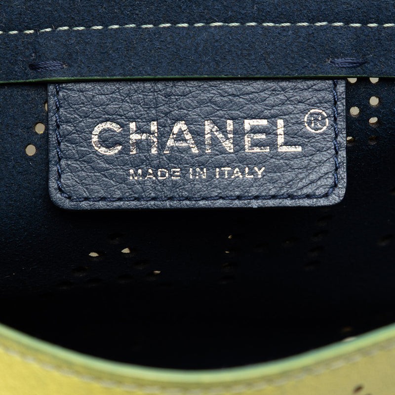 Perforated Calfskin Logo Eyelet Flap - Image 5