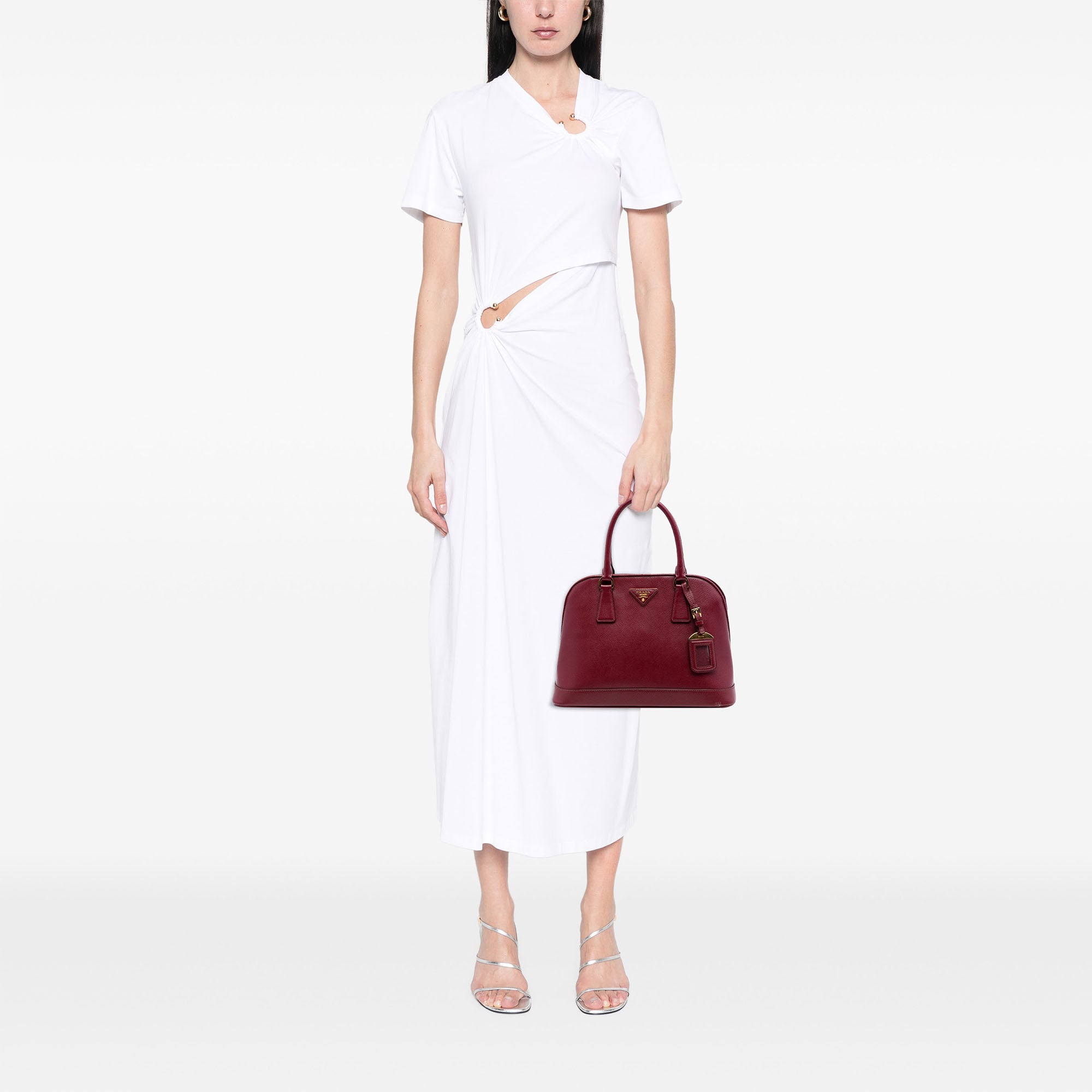 Medium Saffiano Lux Open Promenade Satchel - Image 6