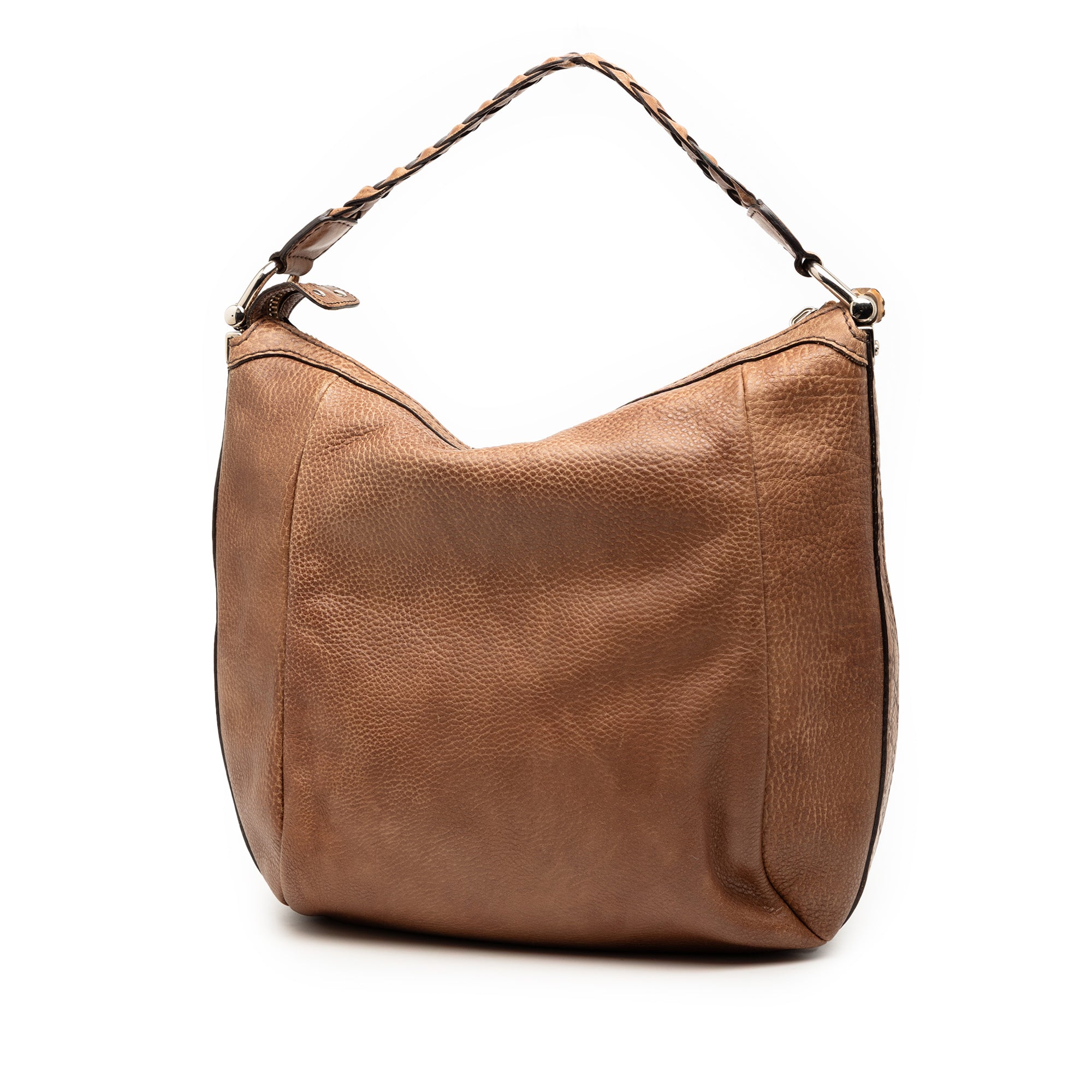 Leather Bamboo Shoulder Bag - Image 2