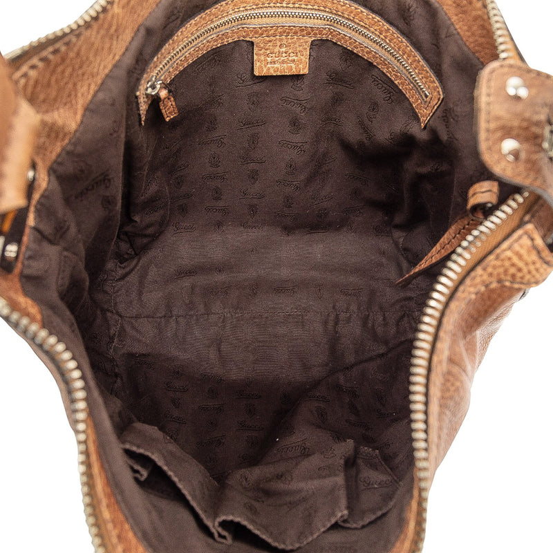 Leather Bamboo Shoulder Bag - Image 4