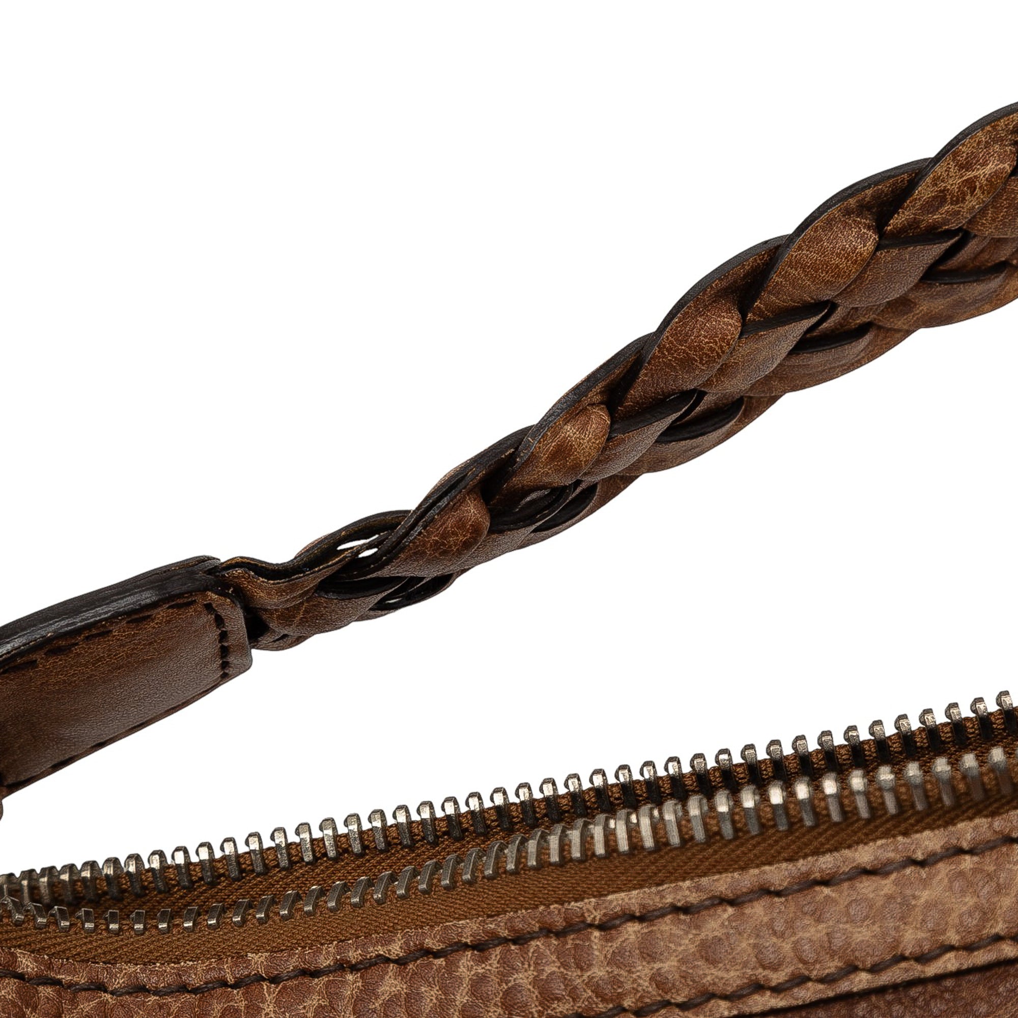 Leather Bamboo Shoulder Bag - Image 7