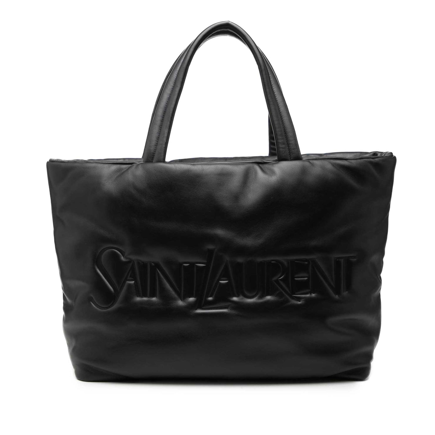 Lambskin Wide Puffer Tote - Image 1