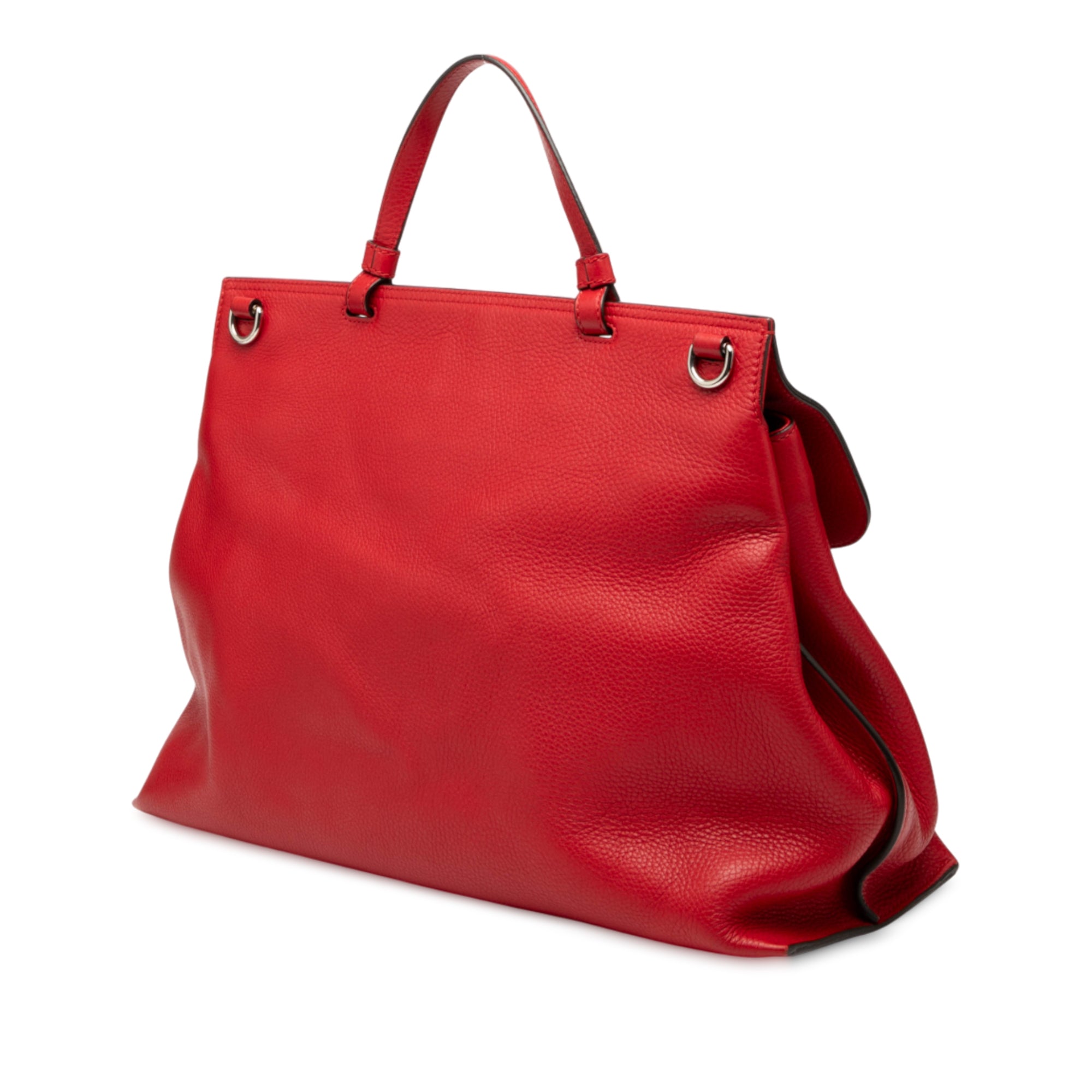 Large Calfskin Bamboo Daily Satchel - Image 2