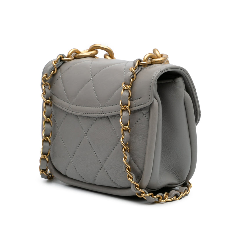 CC Quilted Lambskin Rounded Flap - Image 2