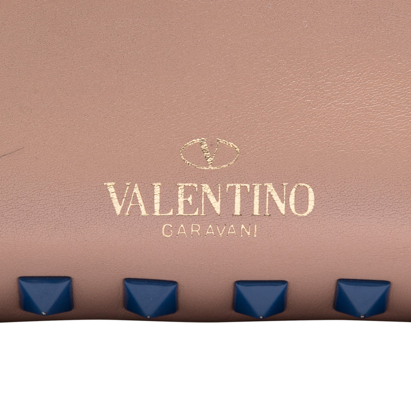 Mini Leather Colorblock Rockstud Trapeze Satchel - Image 5