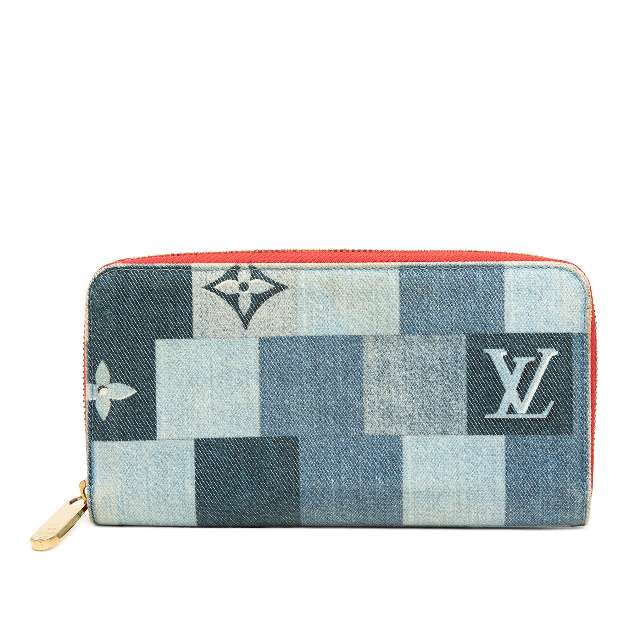Monogram Denim Patchwork Zippy Long Wallet - Image 1