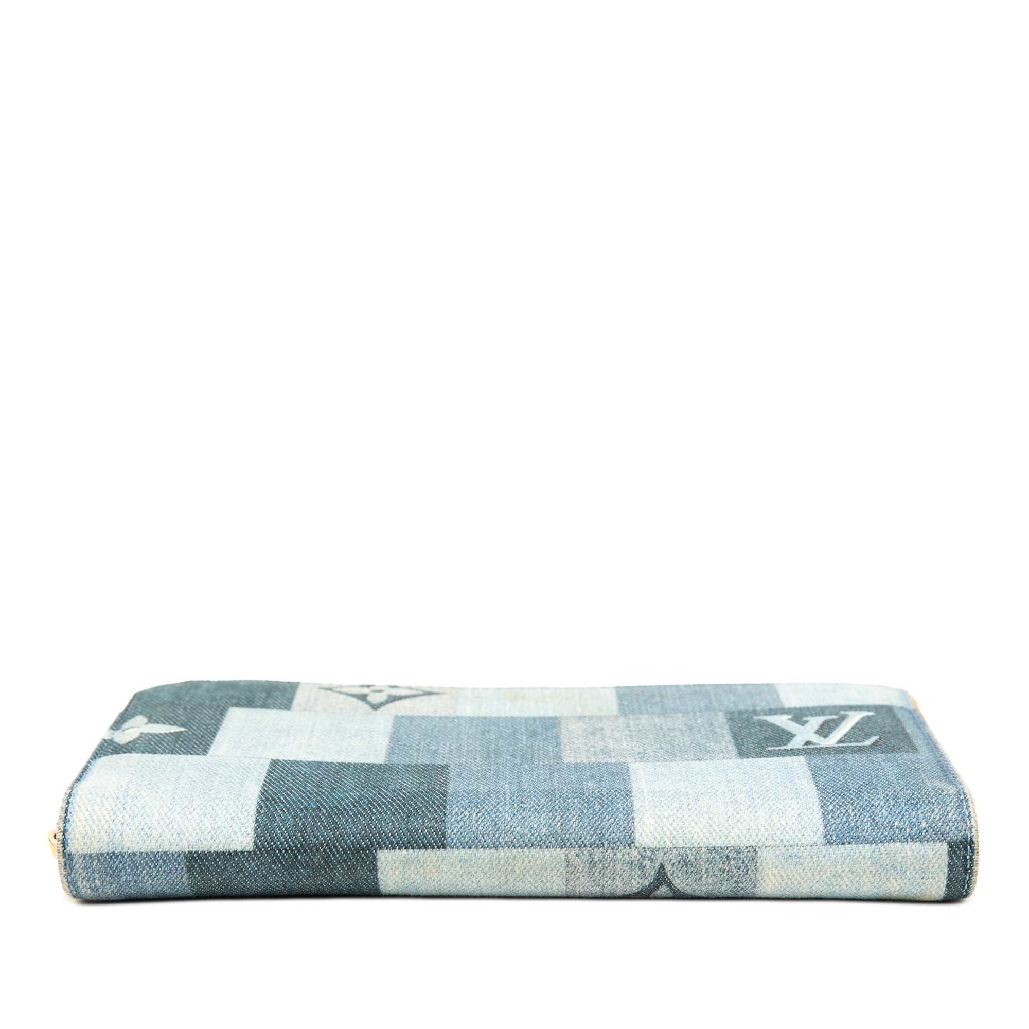 Monogram Denim Patchwork Zippy Long Wallet - Image 3