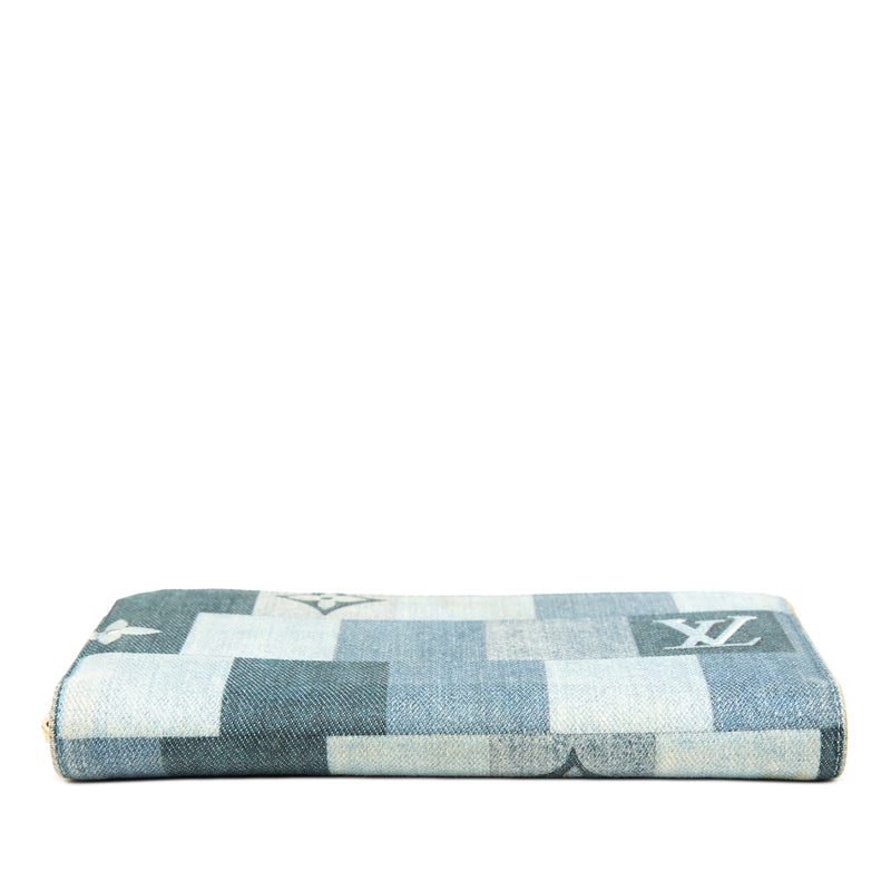 Monogram Denim Patchwork Zippy Long Wallet - Image 3
