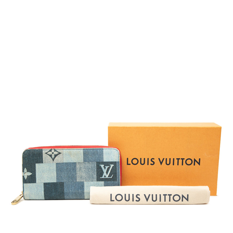 Monogram Denim Patchwork Zippy Long Wallet - Image 9
