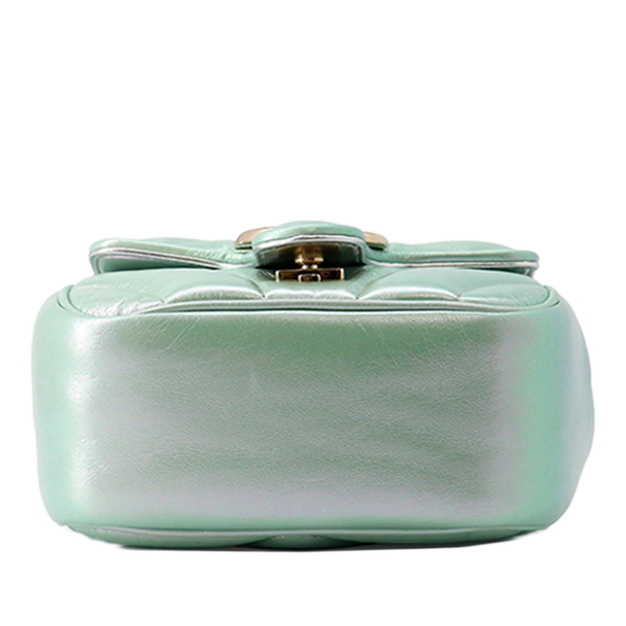 Mini GG Marmont Matelasse Iridescent Calfskin Flap Crossbody - Image 3