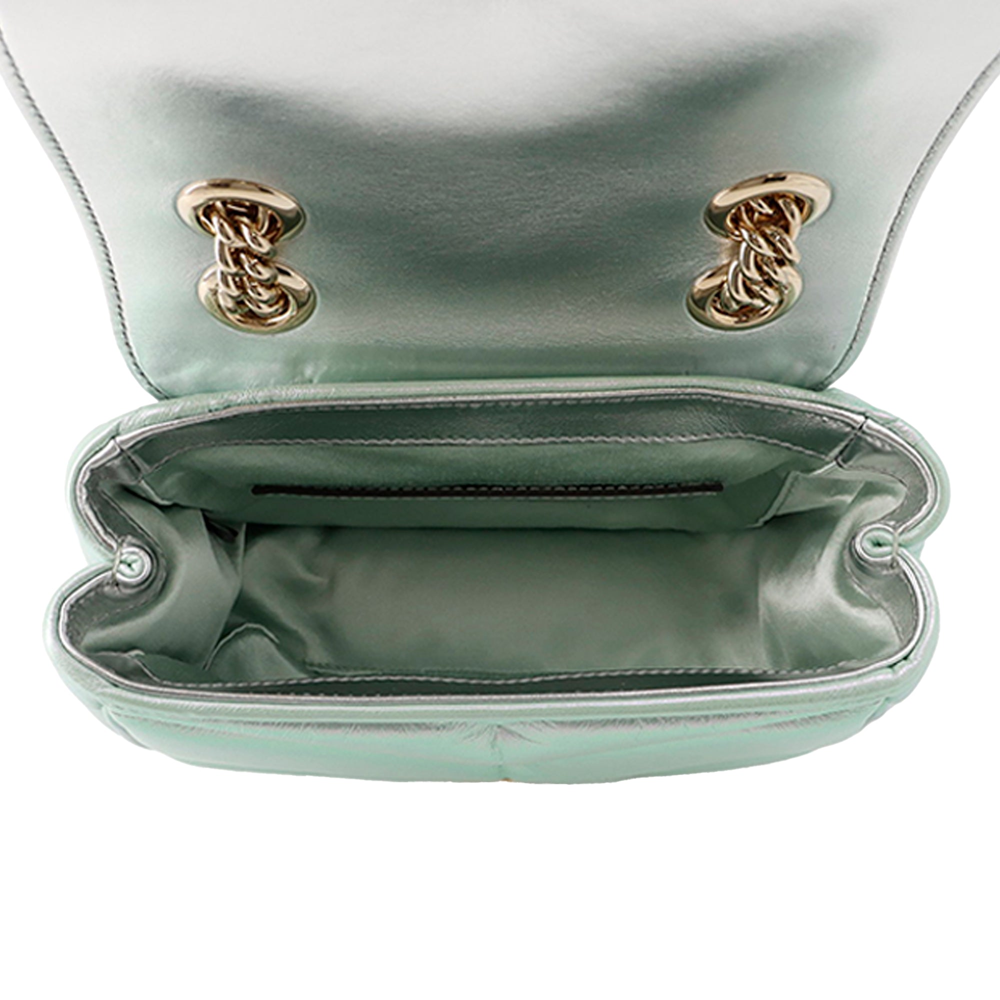 Mini GG Marmont Matelasse Iridescent Calfskin Flap Crossbody - Image 4