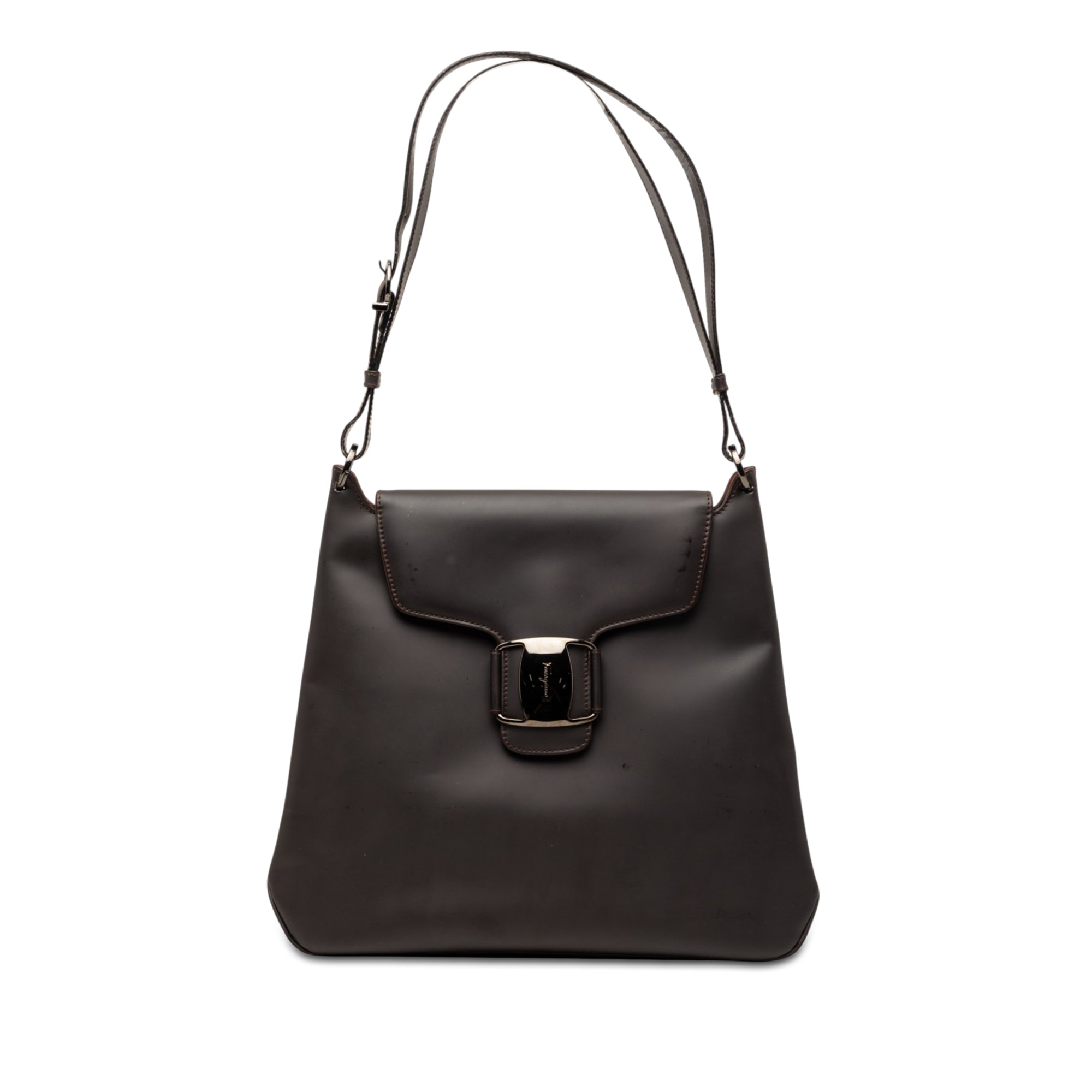 Leather Vara Bow Buckle Shoulder Bag - Image 1