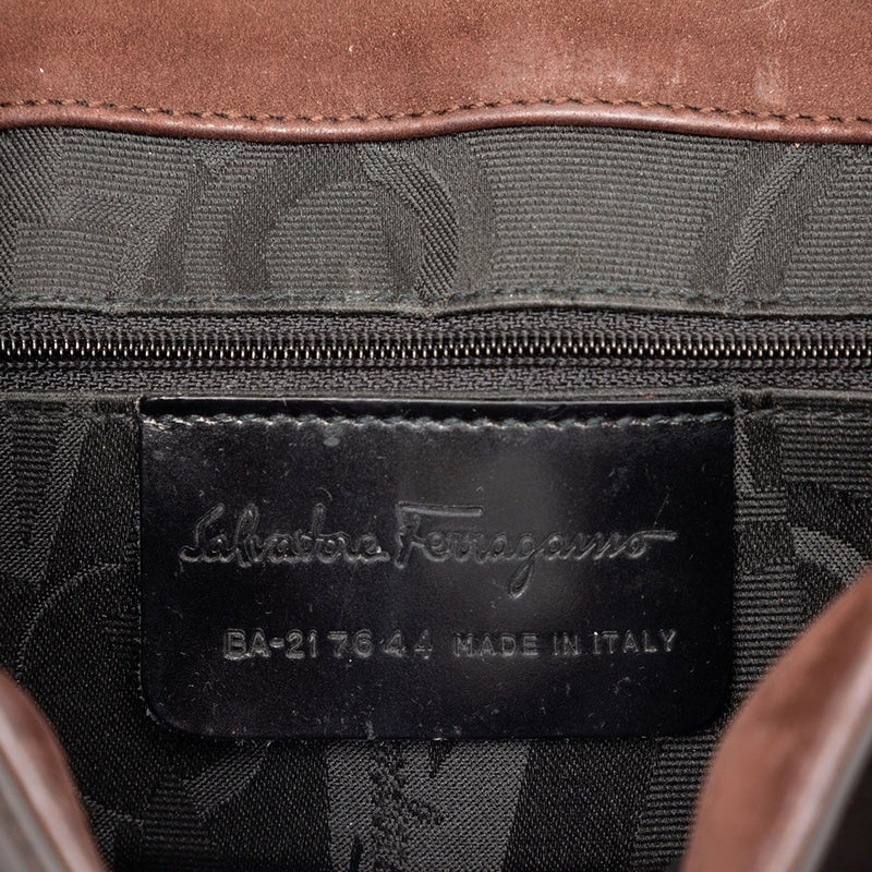 Leather Vara Bow Buckle Shoulder Bag - Image 5