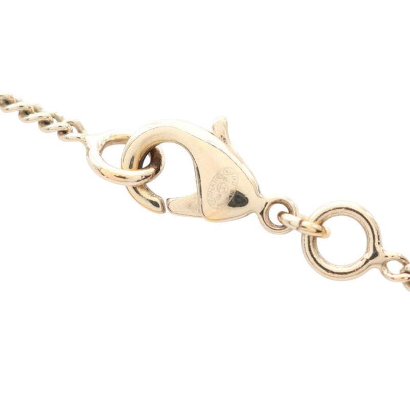 CC Gold Plated Enamel Flap Bag Pendant Necklace - Image 3