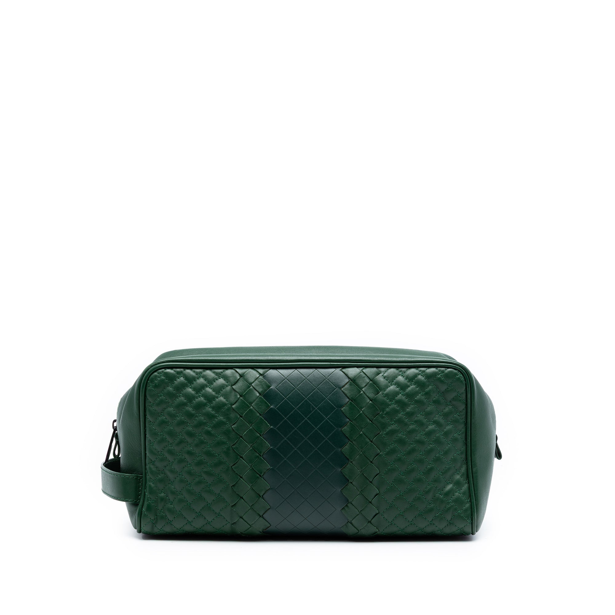 Bicolor Nappa Intrecciato Pouch - Image 1