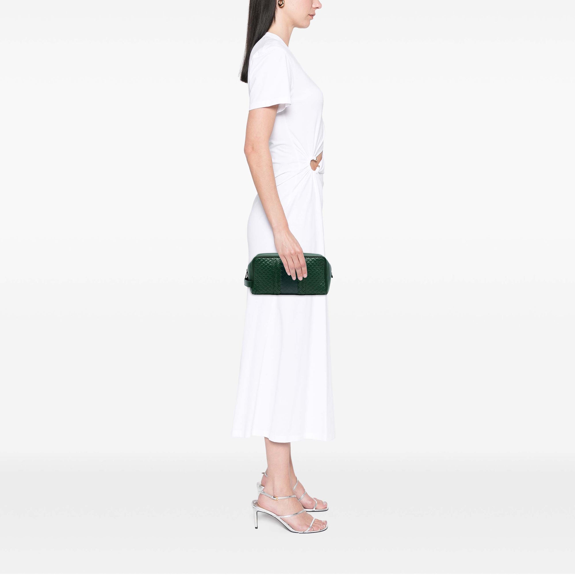 Bicolor Nappa Intrecciato Pouch - Image 7