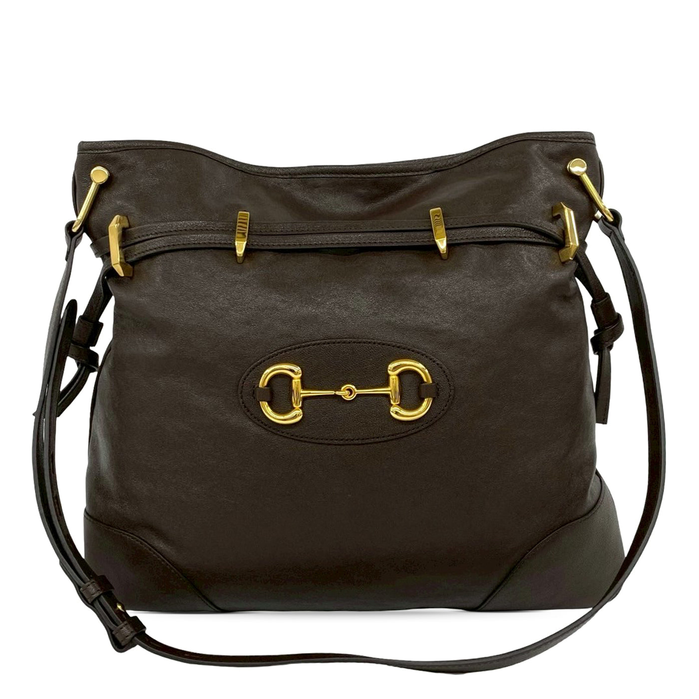 Leather Horsebit 1955 Drawstring Crossbody - Image 1