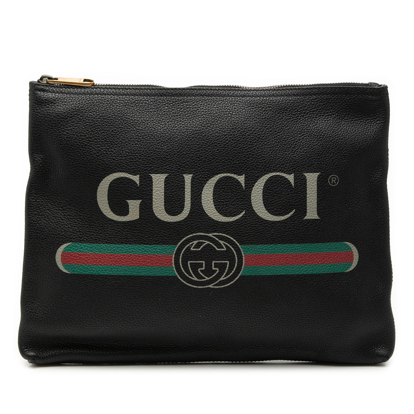 Medium Calfskin Logo Portfolio Clutch - Image 1
