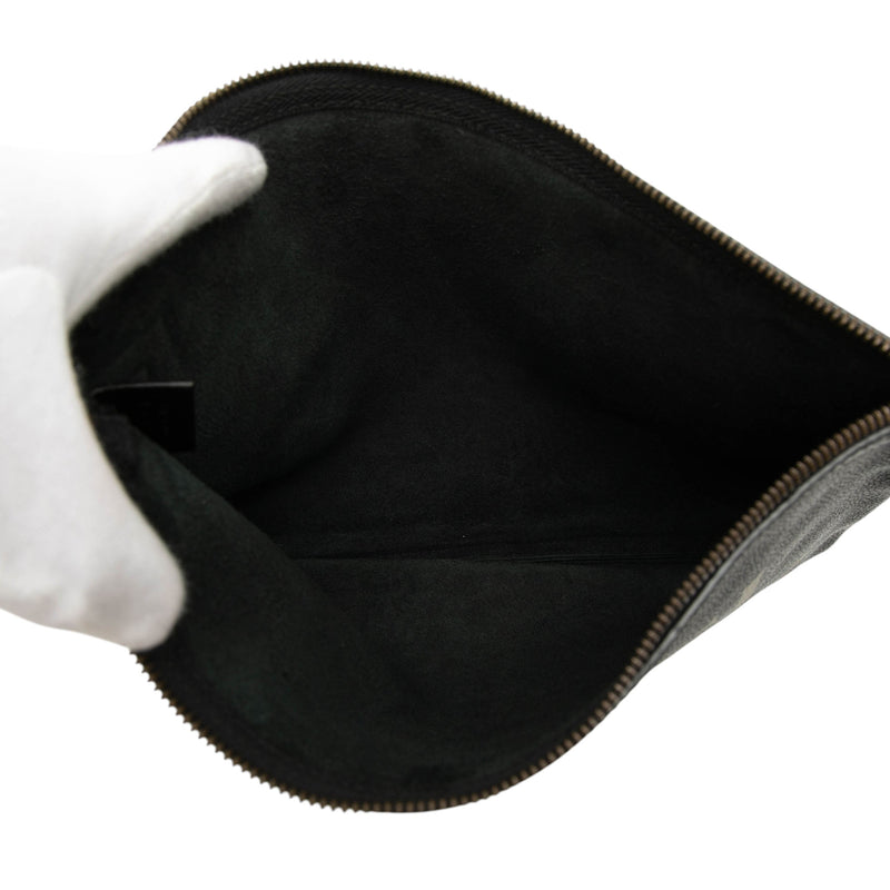 Medium Calfskin Logo Portfolio Clutch - Image 4