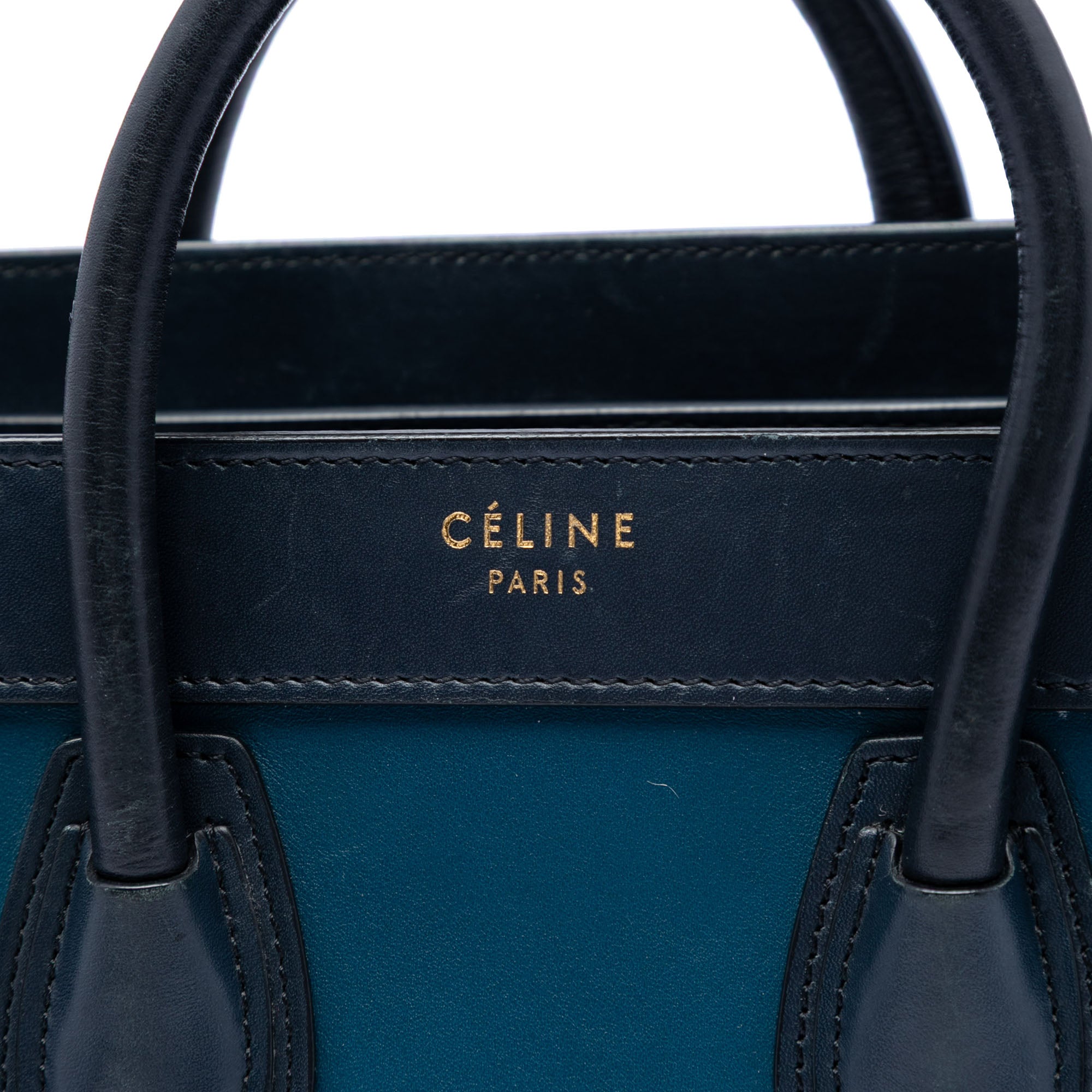 Nano Tricolor Leather Luggage Tote - Image 5