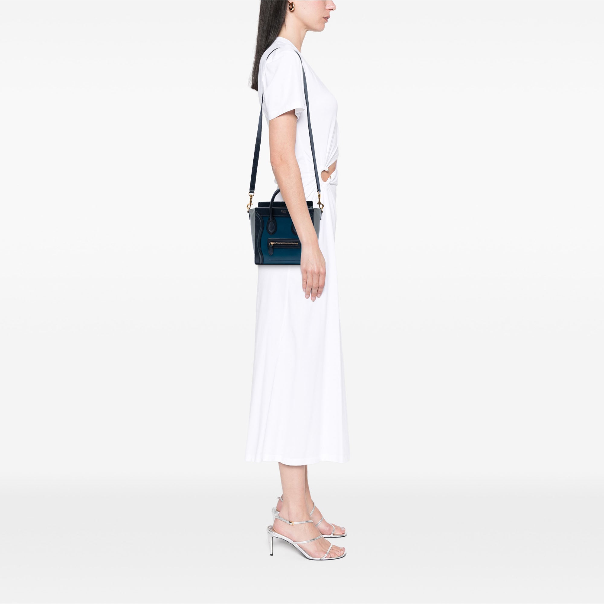 Nano Tricolor Leather Luggage Tote - Image 6