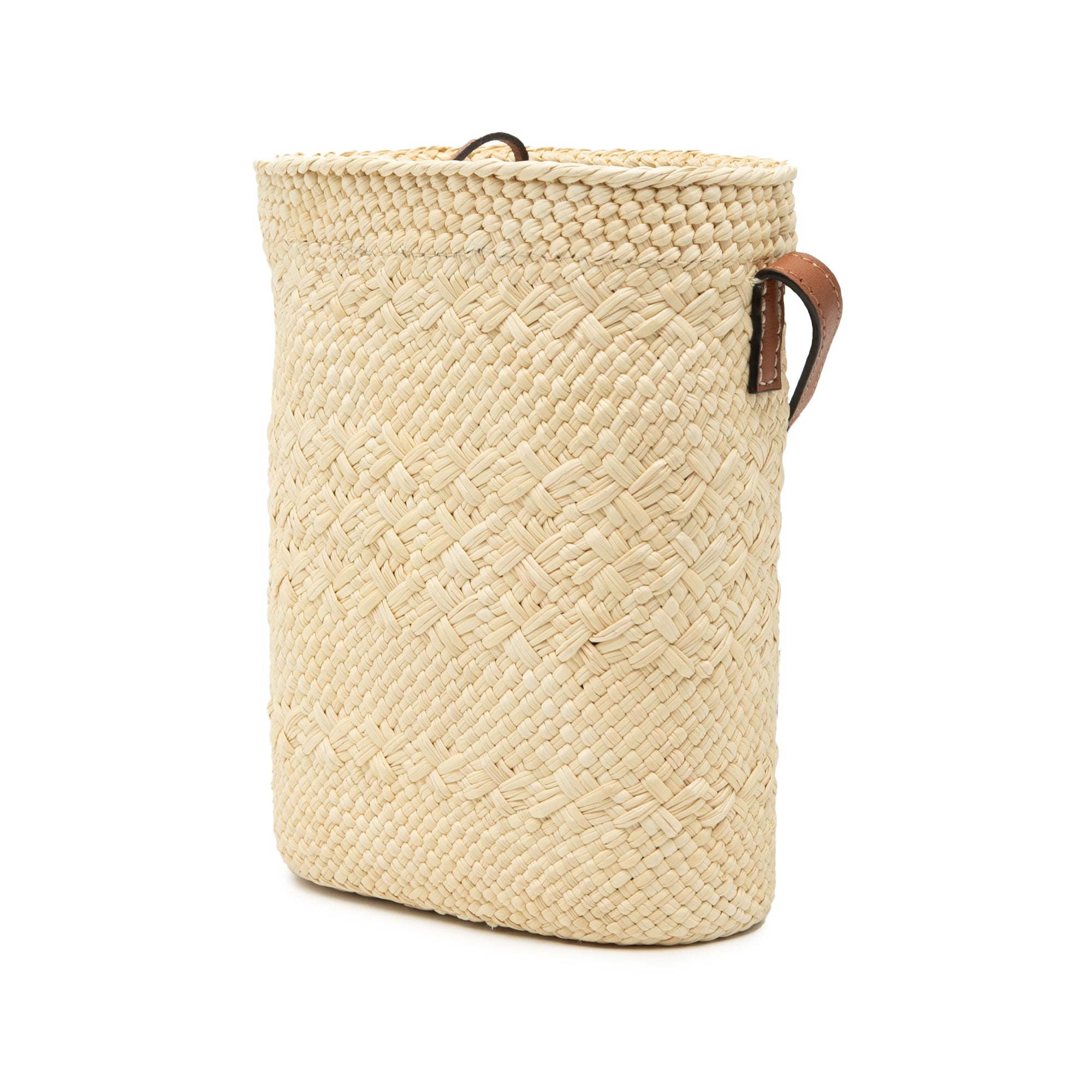 Paulas Ibiza Raffia Anagram Square Pocket Bucket Bag - Image 2
