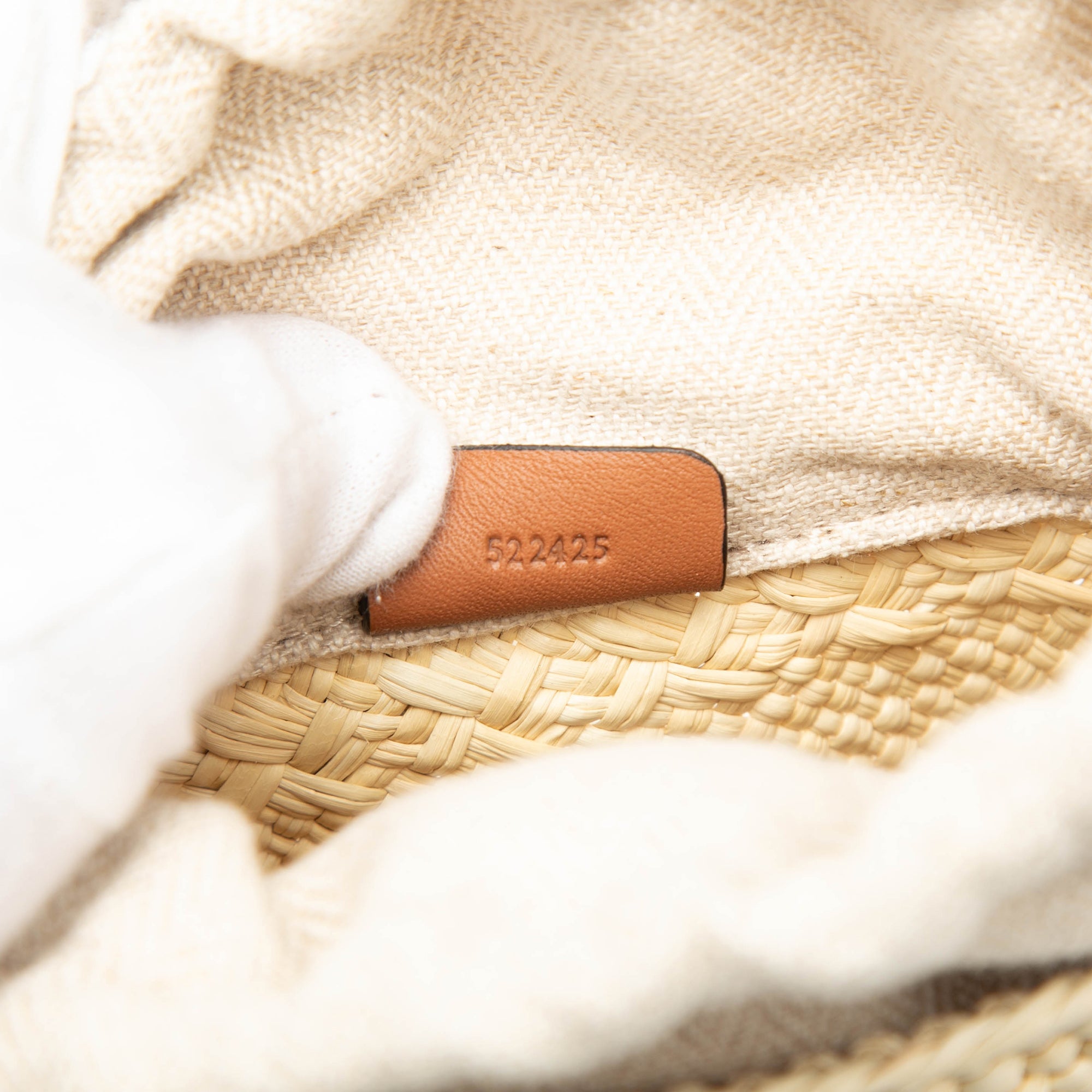 Paulas Ibiza Raffia Anagram Square Pocket Bucket Bag - Image 6