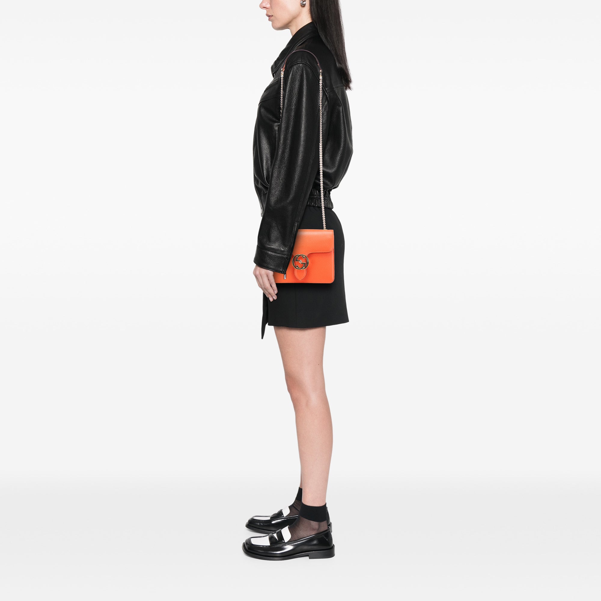 Small Dollar Calfskin Interlocking G Crossbody - Image 14