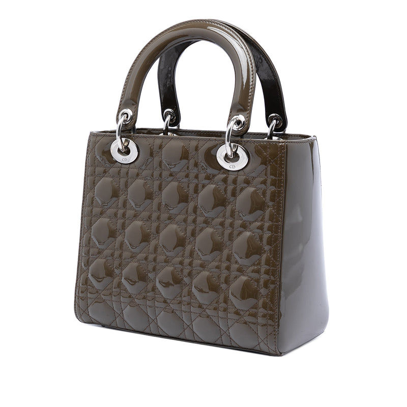 Medium Patent Cannage Lady Dior - Image 2