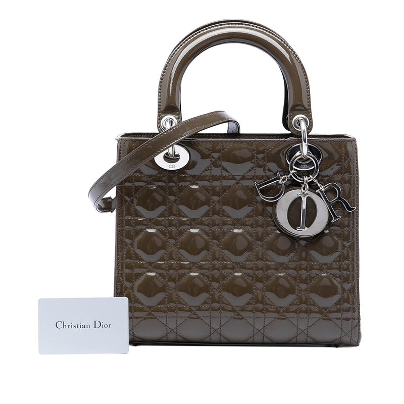 Medium Patent Cannage Lady Dior - Image 6
