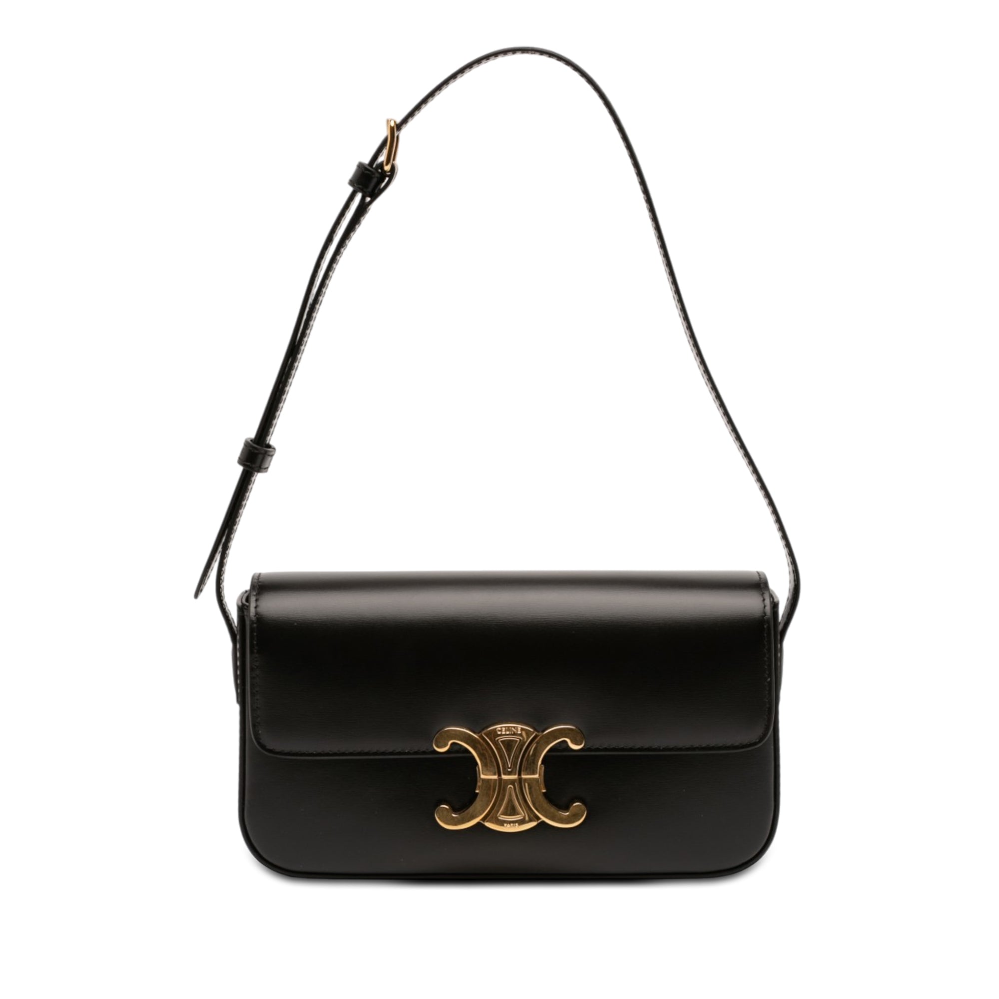 Shiny Calfskin Triomphe Claude Shoulder Bag - Image 1